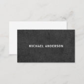 Modern dark masculine minimal rough texture business card (Front/Back)