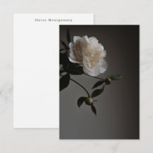 Modern & dark moody floral photo and custom name