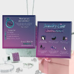 Modern Dark Pink Blue Gradient Jewelry Care Guide Enclosure Card at Zazzle