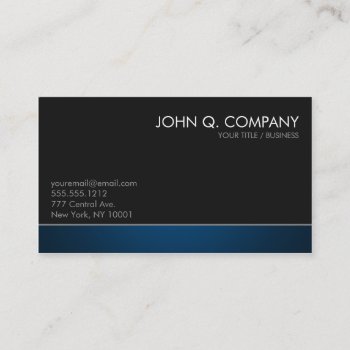 Modern Dark Professional Business Card - Blue by inkbrook at Zazzle