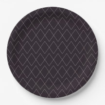 Modern Dark Purple & Grey Diamond Pattern
