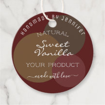 Modern Dark Red and Brown Colors Product Packaging