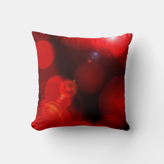 Modern Dark Red Color Abstract Throw Pillow (Front)