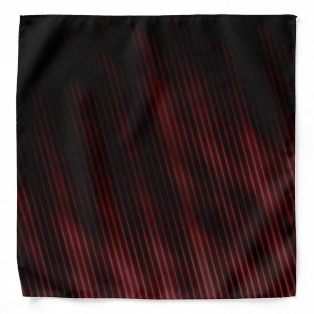 Modern Dark Red Stripes Effect Red & Black Bandana (Front)