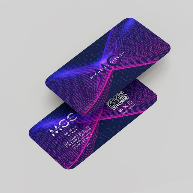 Modern Data Scientist Software Engineer Purple  Business Card (Modern Data Scientist Software Engineer Purple Business Card
)