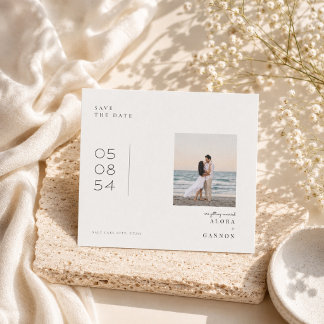 Modern Date Layout Save The Date Card.
