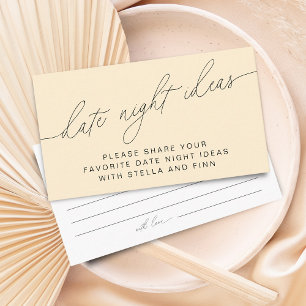 Modern Date Night Ideas Bridal Shower Cards