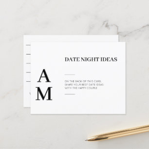 Modern Date Night Ideas Wedding Cards