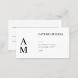 Modern Date Night Ideas Wedding Cards<br><div class="desc">Your guests are going to love these cards. They will write down their favorite date ideas and then sign it. You will enjoy looking through these cards after your wedding. This is part of our modern bold typography collection where you'll find matching and coordinated items for your wedding. Need help...</div>