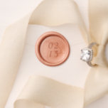 Modern Date Simple Wedding Wax Seal Stamp<br><div class="desc">Simple and modern design.</div>