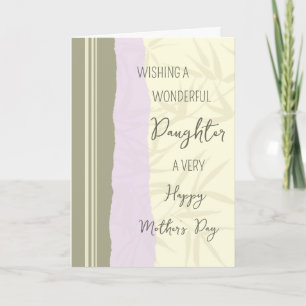 Modern Daughter Happy Mother's Day Card