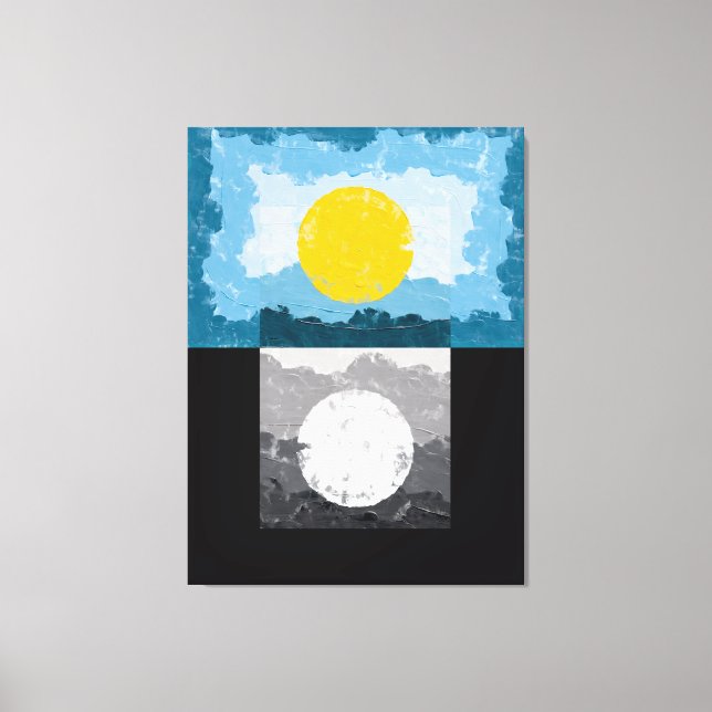 Modern Day and Night Abstract  Canvas Print (Front)