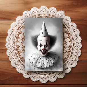 Modern Day Creepy Clown Portrait  Postcard