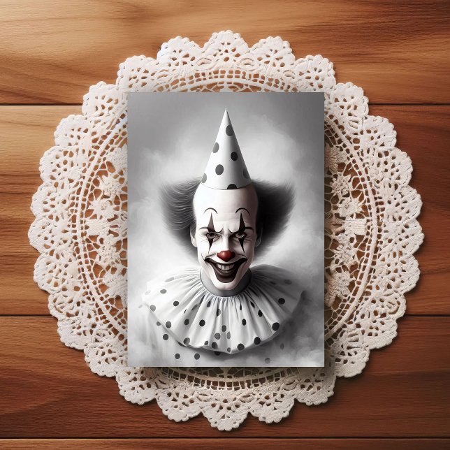 Modern Day Creepy Clown Portrait  Postcard (Creator Uploaded)