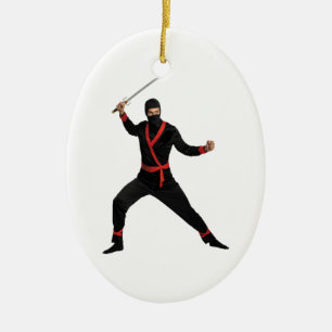 MODERN DAY NINJA CERAMIC ORNAMENT