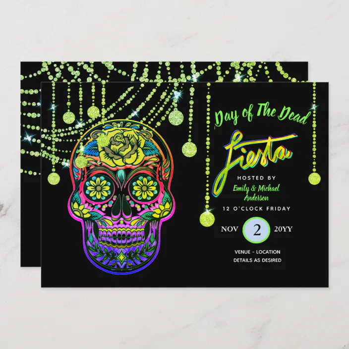 HANDMADE GOTHIC PERSONALISED 21st BIRTHDAY CARD A DAY OF THE DEAD SUGAR SKULL 