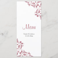 Modern Day Rose Gold Floral - Menu