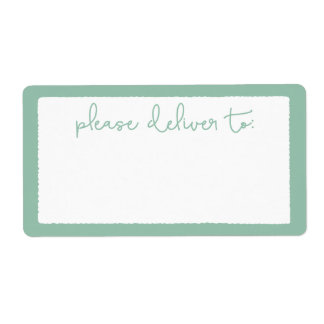 Modern Deckle Please Deliver To Address Label