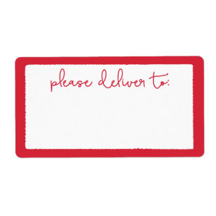 Modern Deckle Please Deliver To Address Label