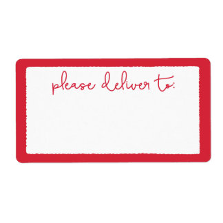 Modern Deckle Please Deliver To Address Label