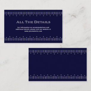 Modern Deco Elegant Navy Blue and White Details Enclosure Card