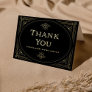 Modern Deco | Elegant Thank You Black and Gold Foil Greeting Card