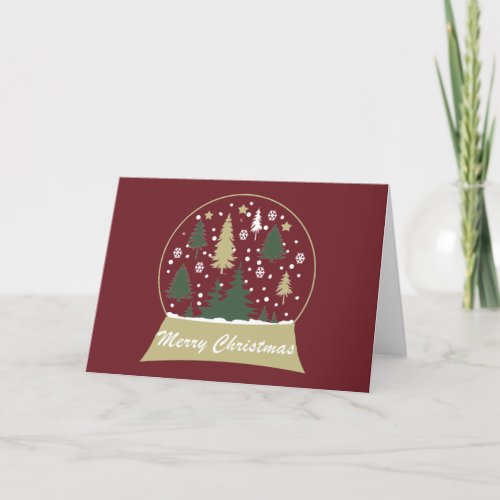 Modern decorated snowglobe holiday card