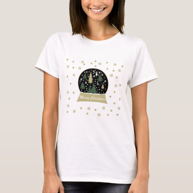 Modern decorated snowglobe T-Shirt (Front)
