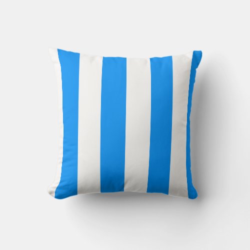 Modern Decorative Blue White Stripes Stylish Throw Pillow