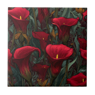 Modern Decorative Calle Lilies Tiles For Kitchen
