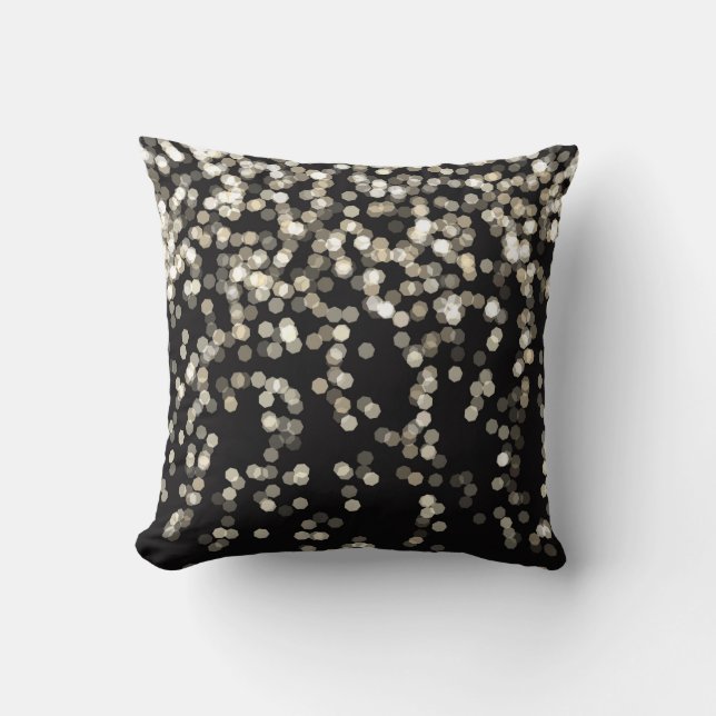 Modern Decorative Crystal Snowflake Throw Pillow (Front)