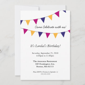 Modern Decorative Flag Invitation