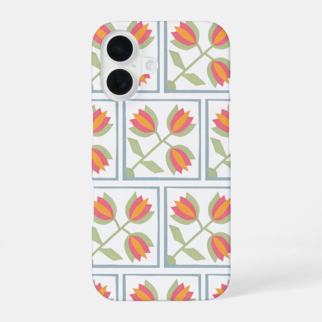 Modern Decorative Flowers Pattern Iphone Case (Back)