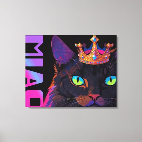 Modern Decorative Framework Feline Majesty  Canvas Print