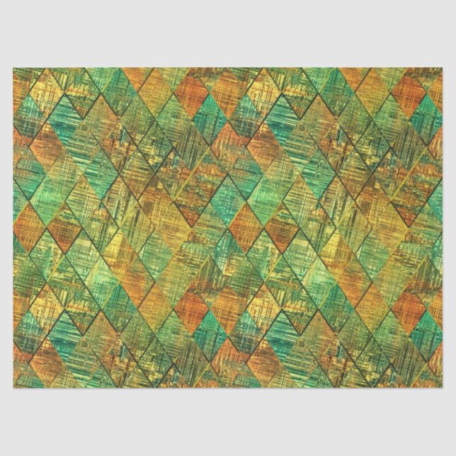 Modern Decorative Geometric Stained Glass Tissue Paper (Front)