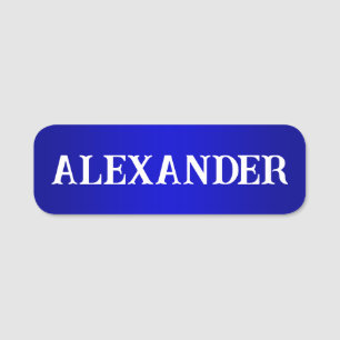 Modern Decorative Name Blue Gradient Tag