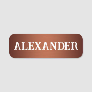 Modern Decorative Name Copper Gradient Name Tag