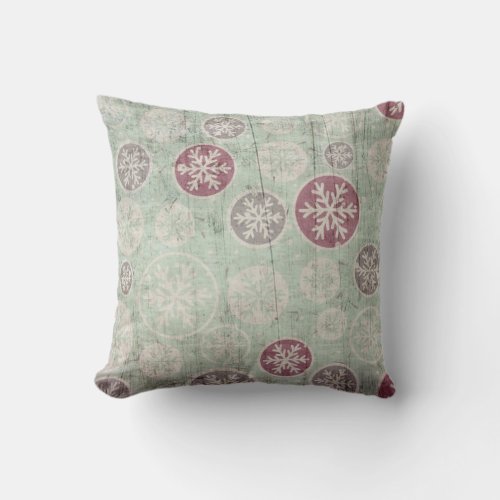 Modern Decorative Vintage Retro Crystal Snowflake Throw Pillow