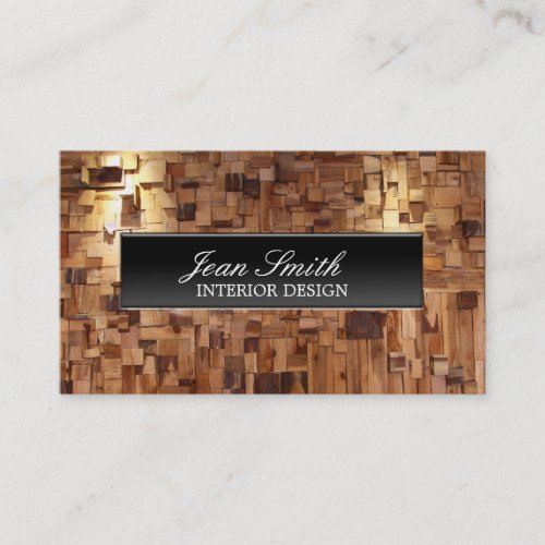 Decorative Wood Wall Interior Design Business card