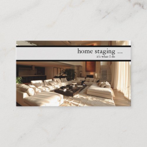 Modern Decorator Home Staging Business Card