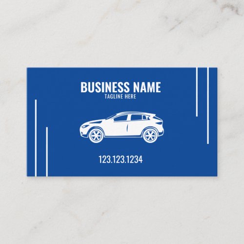 Modern Deep Blue Mobile Car Wash  Detailing Business Card