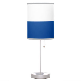 Modern Deep Blue White Seamless Color Block Table Lamp