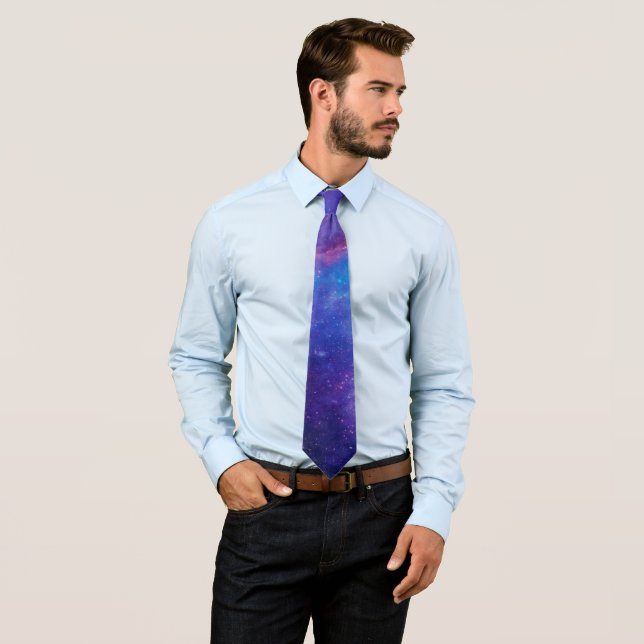 Modern Deep Space Background Neck Tie (In Situ)