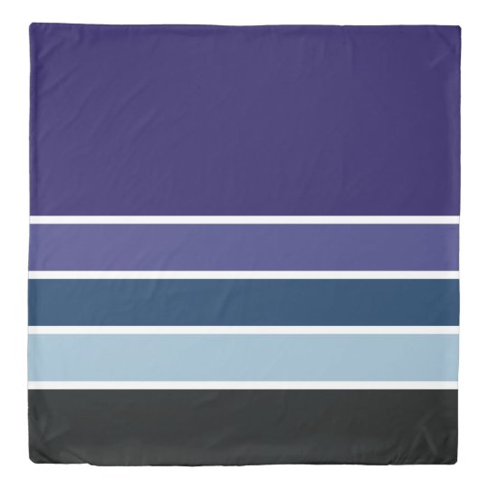 Modern Deep Space Stripes Duvet Cover Zazzle Com