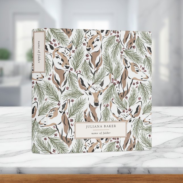 Modern Deer Foliage 3 Ring Binder (Creator Uploaded)