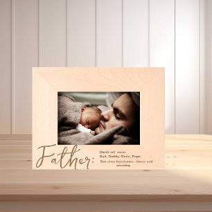 Modern Definition Of Father Photo Etched Frames