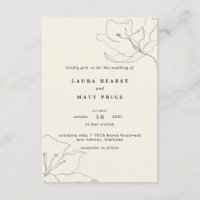 Modern Delicate Soft Eggshell Floral Wedding