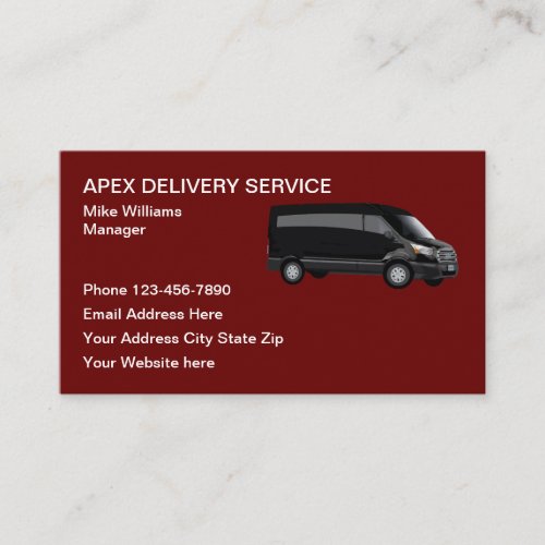 Modern Delivery Driver Service Business Cards