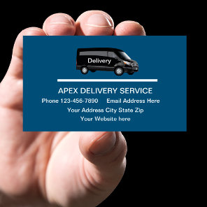 Modern Delivery Service Business Cards