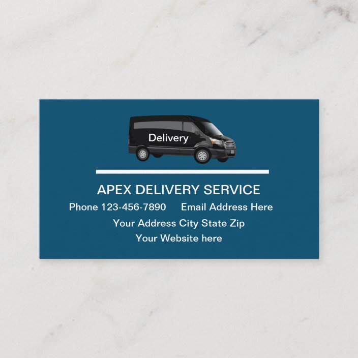 Modern Delivery Service Business Cards